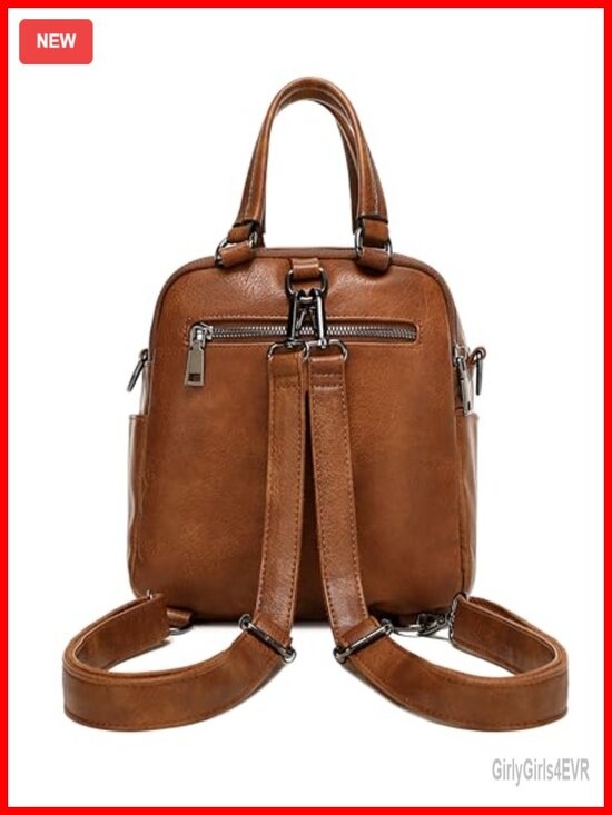 Vegan Leather Small Backpack Purse for Women Travel main image 4